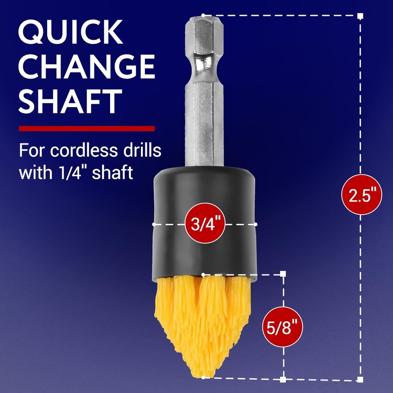 Impresa Drill Brush Attachment Set - Pack of 10, 5