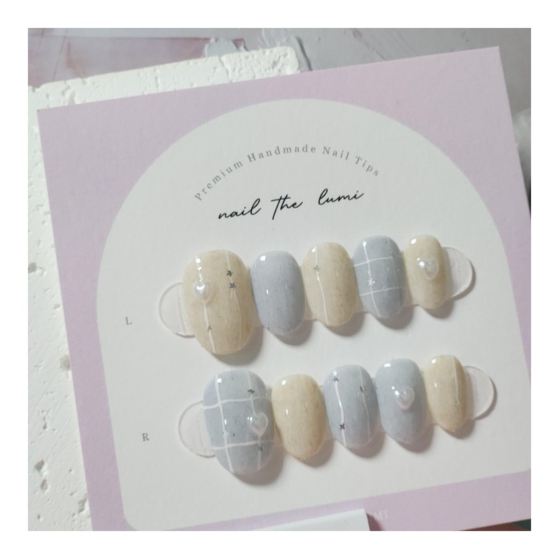 Soft winter knit Handmade nail tip - short ballerina /