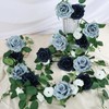 DIYDOFUN Pack of 2 Artificial Rose Garlands, 5.9 FT Flower