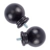 GORGECRAFT 2PCS Round Curtain Rod Finials Drapery Pole Ball End