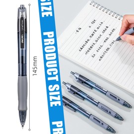 DWFEYOI Gel Pens, Set of 4 (Black), Legami Pens, Ballpoint Pens, Gel Pens, Pen (Pack of 4)