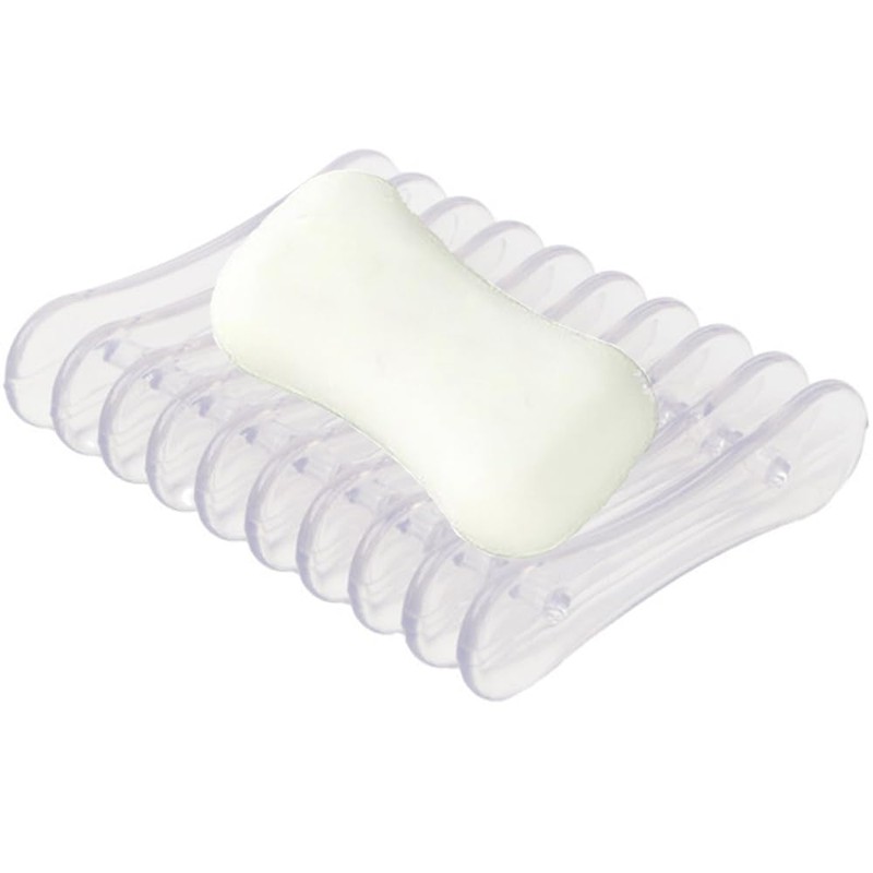Plastic Soap Bar Holder, Qtopun Self Draining Soap Tray Transparent