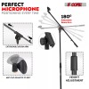 5Core Microphone Stand 360° Rotating Mic Clip Boom Arm Foldable