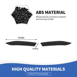 RAZPOY Smoked Front Headlight Cover Trim Compatible with Ford Mustang 2024 2025 Accessories, Smoke Black