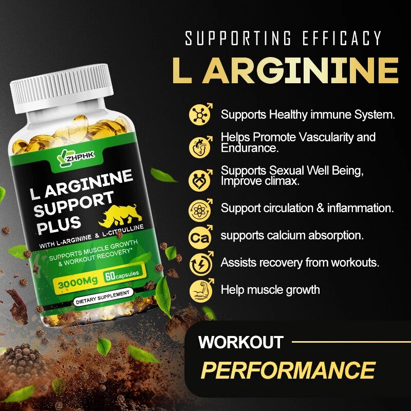 ZHPHK Extra Strength Nitric Oxide Booster Supplement L-Arginin 3000mg Endurance/Ener