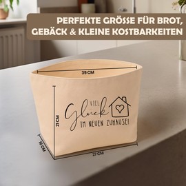 COZYINT® Housewarming Gifts Apartment Good Luck in the New Home Gift for Moving or Moving Out Bread Basket Housewarming Gift Bread Bag (Good Luck in the New Home)
