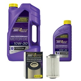 Royal Purple SAE 10W-30 Synthetic Motor Oil – 6 quarts and a 20-2129 Extended Life Premium Oil Filter