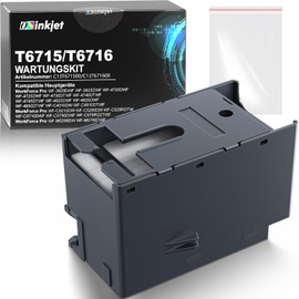 Osinkjet T6715 Maintenance Box (C13T671500) Compatible with Epson Workforce WF-4720DWF WF-4725DWF WF-4730DTWF, T6716 Maintenance Box (C13T671600) for WF-C5710DWF, Remaining Ink Container T6715 T6716