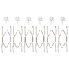 uxcell 6Pcs Plate Hanger, 4/5 Inch Stainless Steel Invisible Wall