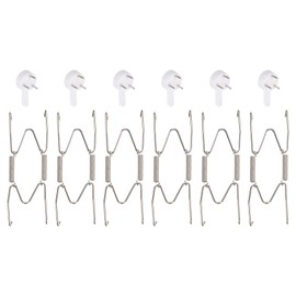 uxcell 6Pcs Plate Hanger, 4/5 Inch Stainless Steel Invisible Wall Plate Hangers with 6Pcs Wall Hooks for Decorative Plates, Silver