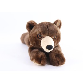 The Petting Zoo Brown Bear Stuffed Animal Plushie, Gifts for Kids, Earth Keeperz Wildlife Animals, Zoologee Brown Bear Plush Toy, 10 inches