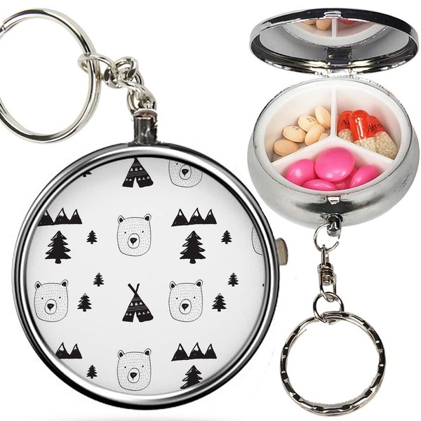 Pack of 2 - Portable Pill Organizer ( Bear Forest