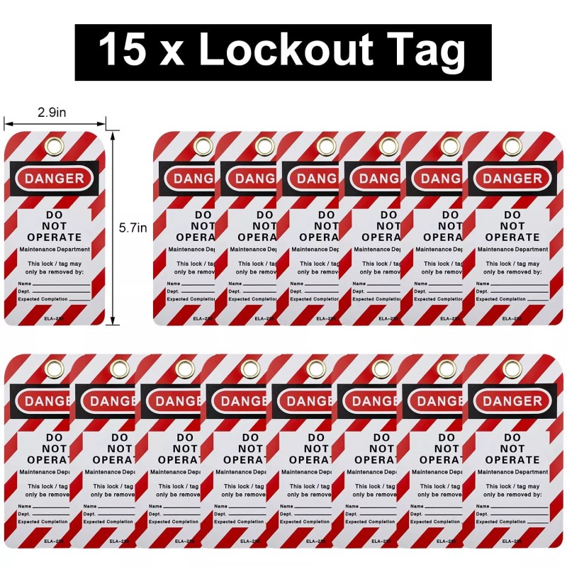 SAFBY Lockout Tagout Kit Electrical Loto - Group Lockout Hasps,