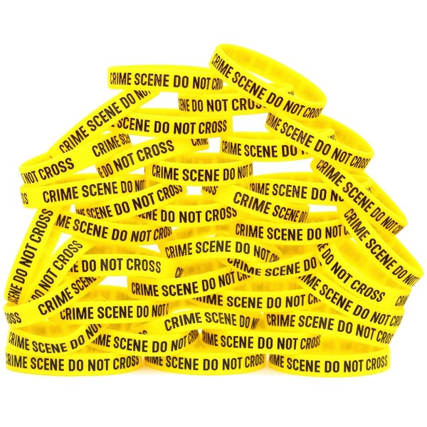 50 of Crime Scene Do Not Cross Wristbands