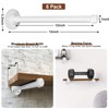 Pintuson 6 PCS Industrial Pipe Clothes Bar 12 Inch -