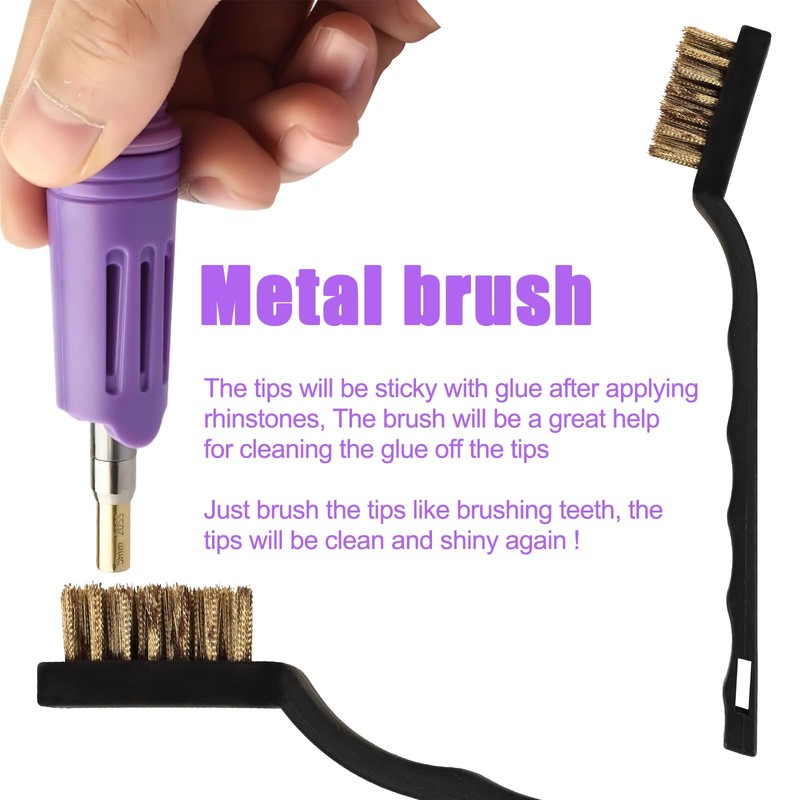 Hotfix Applicator Set with 7 Applicator Tips & Hotfix Rhinestones,