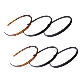 FOMIYES 6pcs Anti-slip Hair Hoops for Women Durable Resin Headwraps with Teeth for Face Washing Black Rubber Chic Hair Accessories for Daily and Special Occasions