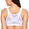 Delimira Women's Front Fastening Bras Non Wired Posture Correcting Back