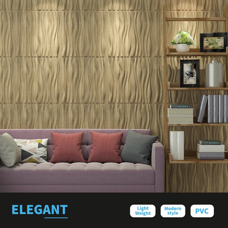 Art3d PVC Wave Board Textured 3D Wall Panels for Interior