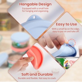 Purekra 2PCs 4-inch Silicone Can Lids for Bumble Bee and Chicken of the Sea 12oz Tuna Can, Can Toppers, Can Covers for Canned Goods, Food Storage Cover, Freezer Dishwasher Safe (Cans NOT Included)