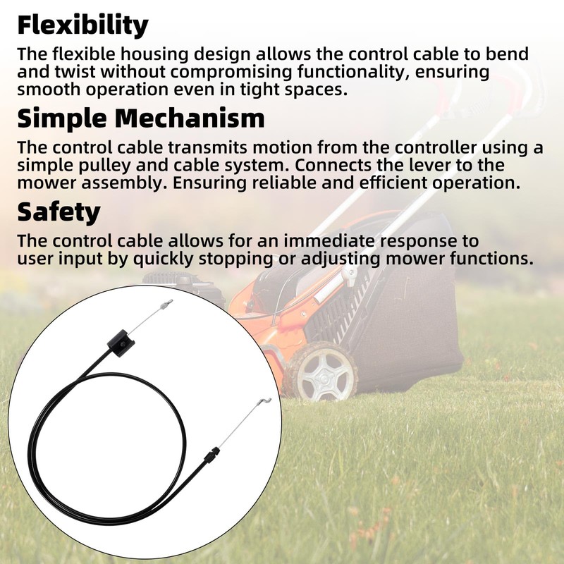 BOXOB 158152 Throttle Control Cable for Lawn Mower, Replacement for