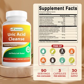 Best Naturals Uric Acid Cleanse Vitamins for Men and Women - 90 Veggie Capsules (90 Count (Pack of 2))