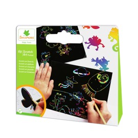 Sycomore cre44021 – Craft Stencil Scratch Art Multicolor – Clutch