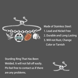 Lywjyb Birdgot Football Bracelet Sport Lover Gift American Football Player Gift Coach Merch (Phily Br CA)