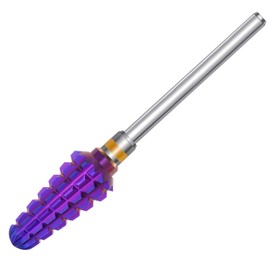 ERUIKA Tungsten Carbide Tornado Nail Drill Bits,3/32'' Two Way Safety Use Efile Multi-function Bits,Suitable Fast Remove for Acrylic Gels Manicure Pedicure Rotary Tools (Purple, Double Coarse - 2XC)
