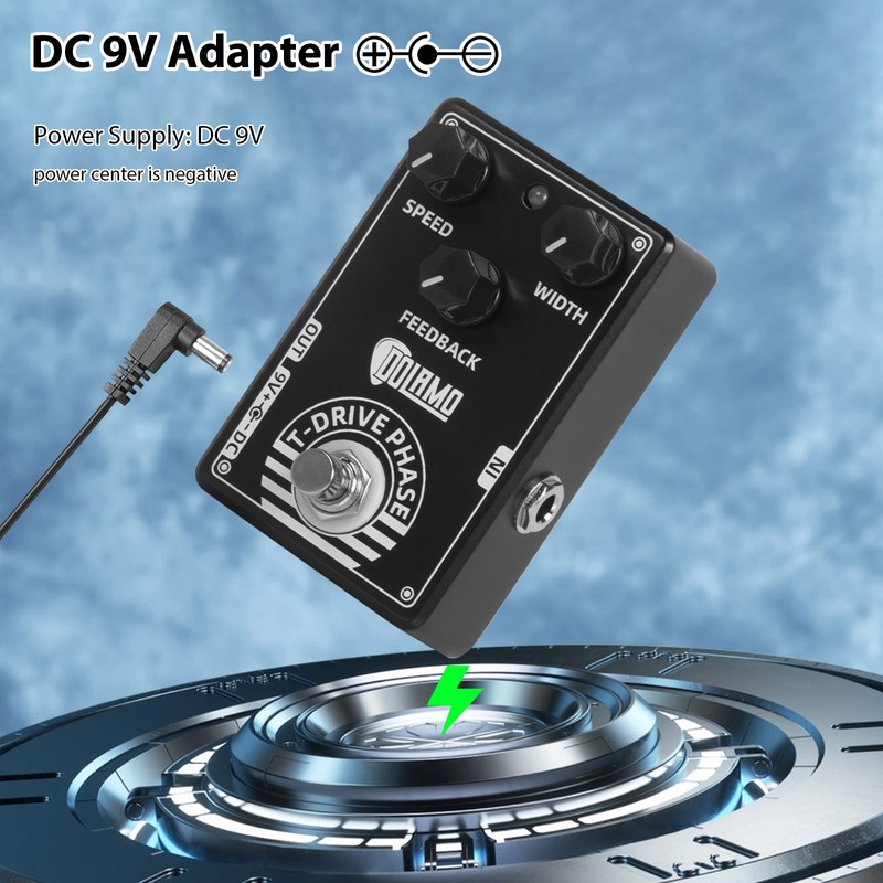 Dolamo T-Drive Phase Guitar Effects Pedal Width/Feedback/Speed DC 9V 6.35mm