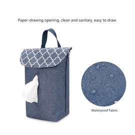 MOMIGO Wet Dry Bags for Baby Wipes Diapers - Reusable, Washable for Stroller, Diapers, Toiletries with Wipes and Diapers Drawing Opening (Blue)