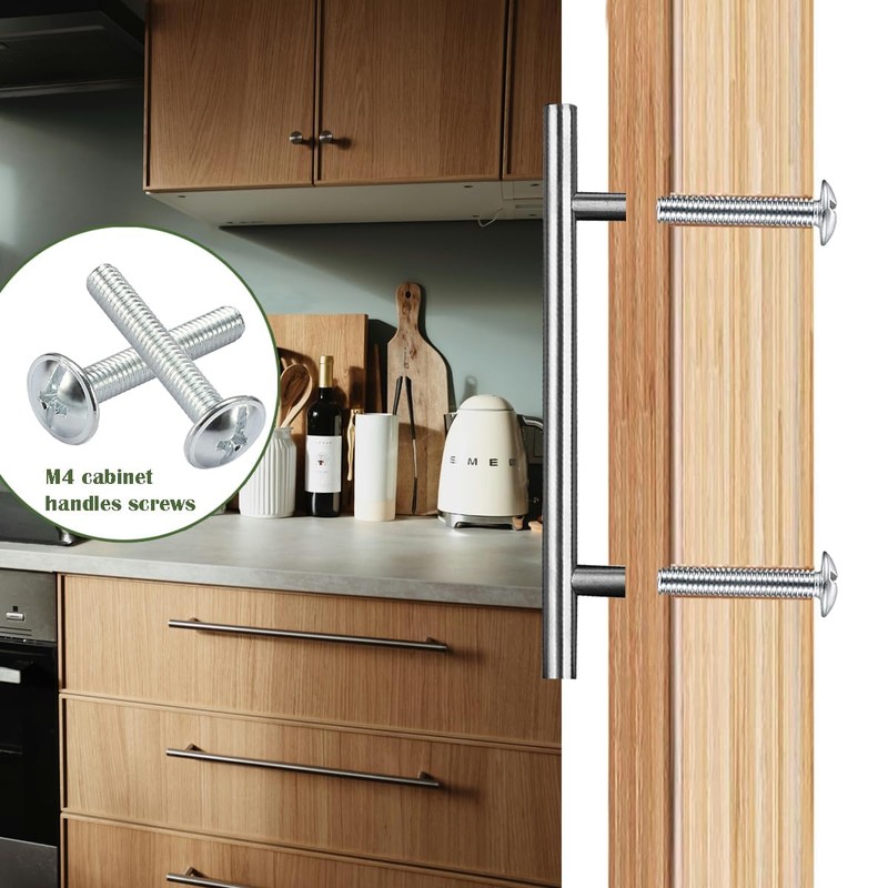 AMLOOPH M4 Door Knobs Cabinet Handles Screws, 12 Pack Kitchen