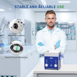 DK SONIC Industrial Ultrasonic Cleaner 2L,60W Commercial Ultrasonic Jewelry Cleaner with Encoded Timer, Heater& Basket, Multi-Application for Jewelry, Glasses, Chains, Watches