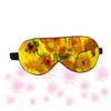 COLLBATH Sunflower Pattern Silk Eye Mask Double Shading Eyepatch for