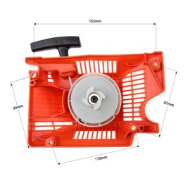 bowarepro Single Recoil Pull Start Starter Assembly 45CC 52CC 58CC Lawn Mower Chainsaw Pull Starter For Chinese Chainsaw 4500 5200 5800 Red