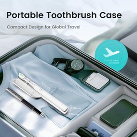 MOPIKO Travel Electric Toothbrush with Case, Sonic Electric Toothbrush for Adults, Travel Toothbrush Set, Rechargeable Power Electric Toothbrushes