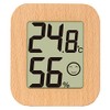 Shinwa Sokutei 73232 Digital Thermometer/Hygrometer, Environmental Checker, Mini, Wood, Light