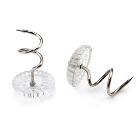 200 pcs Transparent Plastic Head Screw Nail for Upholstery and Fixed Blankets Sofa Sets Clear Heads Twist Pins Slipcovers Bedskirts
