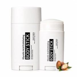 Glycolic Acid Exfoliating Body Stick, Glycolic Acid Body Scrub Peel Shot, Fruit Acid Scrub Against Rough Areas & Strawberry Legs, Body Scrub for Smooth Skin, Delivers Effective Exfoliation, Set of 2
