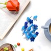 VAPKER 215Pcs Blue Push Pins Set,Hook Push Pins,Round Head Map