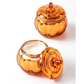Vela de calabaza con aroma a lavanda Vela de cera de soja natural y orgánica Vela en forma de taza para aromaterapia, meditación, decoración del hogar, juego de 2