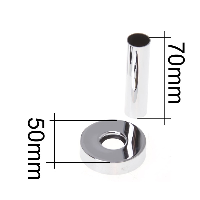 Aqbau Cover rosettes for radiators with protective tube, pipe collar,
