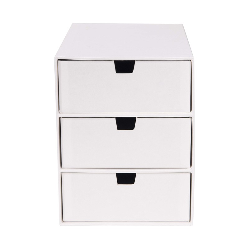 Bigso Ingrid 3-Drawer Fiberboard Desk Organizer, 8.1 x 6.3 x