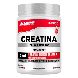 Creatina Platinum Testrol | 30 Servicios Sin Sabor | Carga Muscular y Energía Pura