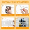 LINKINNO Pack of 2 Shower Shelves No Drilling Durable Stainless