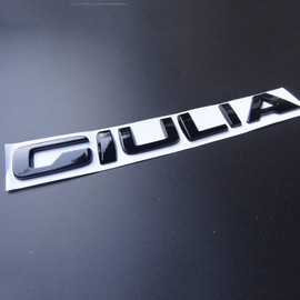 3D Letter Metal Trunk Giulia, Q4,q2 for Alfa Romeo 2018-2021 2022 Badge Giulia Sport Tailgate Letter Sticker, Glossy Black, car Accessories (Giulia/Gloss Black)