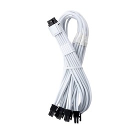 CableMod E-Series Pro ModMesh Sleeved 12V-2x6 12VHPWR StealthSense PCIe Cable for EVGA G/G+ / P/P+ / T (White, 16-pin to Quad 8-pin, 60cm)