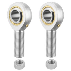 HiPicco POS12 Rod End Bearing, 2pcs 12mm Bore Pre-Lubricated M12x1.75mm Metric Male Thread Right Hand Heim Joint with Jam Nuts