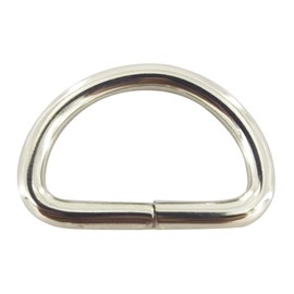 SORTUMOLA 50pcs Metal D Ring Non Welded Loop D-Rings for Bag, Buckle,Straps, Belt, Backpack DIY Accessories Silver (25mm) PT843