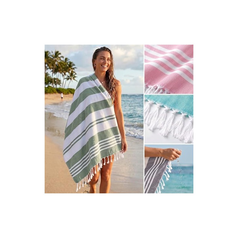 Utopia Towels 4 Pack Oversized Turkish Beach Towels